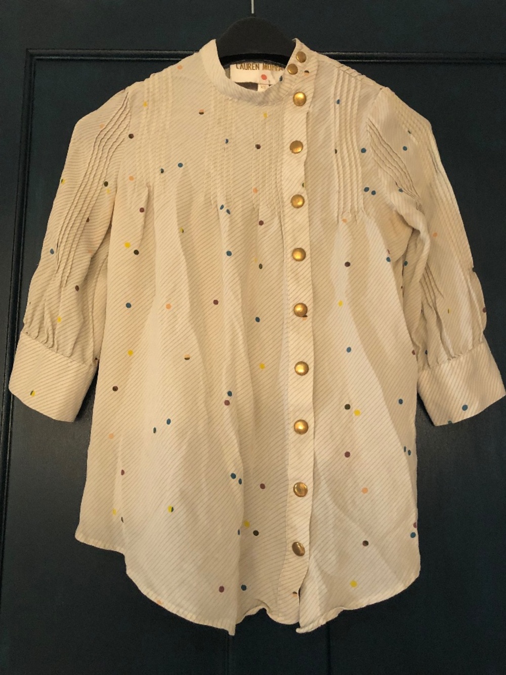 Lauren Moffat Multicolor Polkadotted Shirt XS